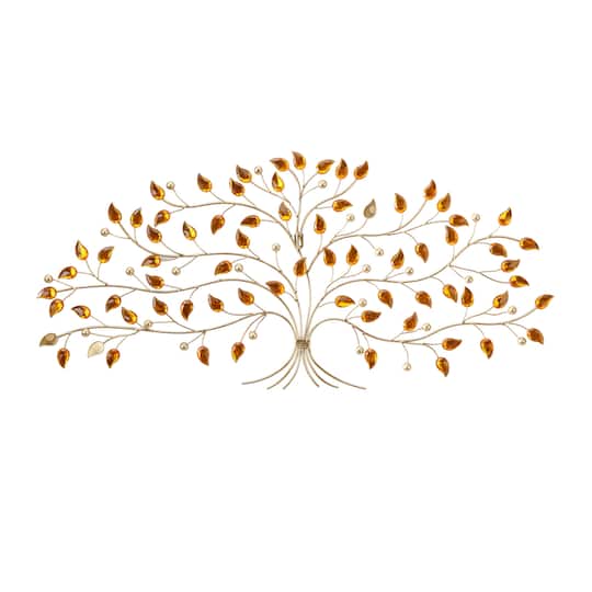 Silver Metal Bohemian Wall Decor, 35" x 2" x 16"